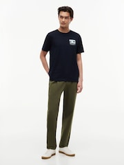 Tommy Hilfiger Blue Logo Graphic Jersey Crew Neck T-Shirt - Image 3 of 5