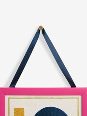 Pink Framed Love Embroidery Hanging Decoration - Image 2 of 6