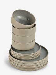 12 Pieces Joni Reactive Glaze Cina Set - Image 4 of 4