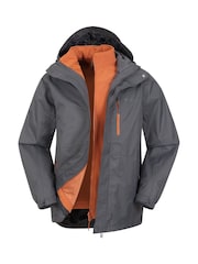 Mountain Warehouse Grey Bracken Extreme Mens Waterproof 3-In-1 Jacket - Image 2 of 6