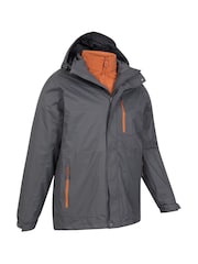 Mountain Warehouse Grey Bracken Extreme Mens Waterproof 3-In-1 Jacket - Image 3 of 6