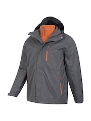 Mountain Warehouse Grey Bracken Extreme Mens Waterproof 3-In-1 Jacket - Image 4 of 6