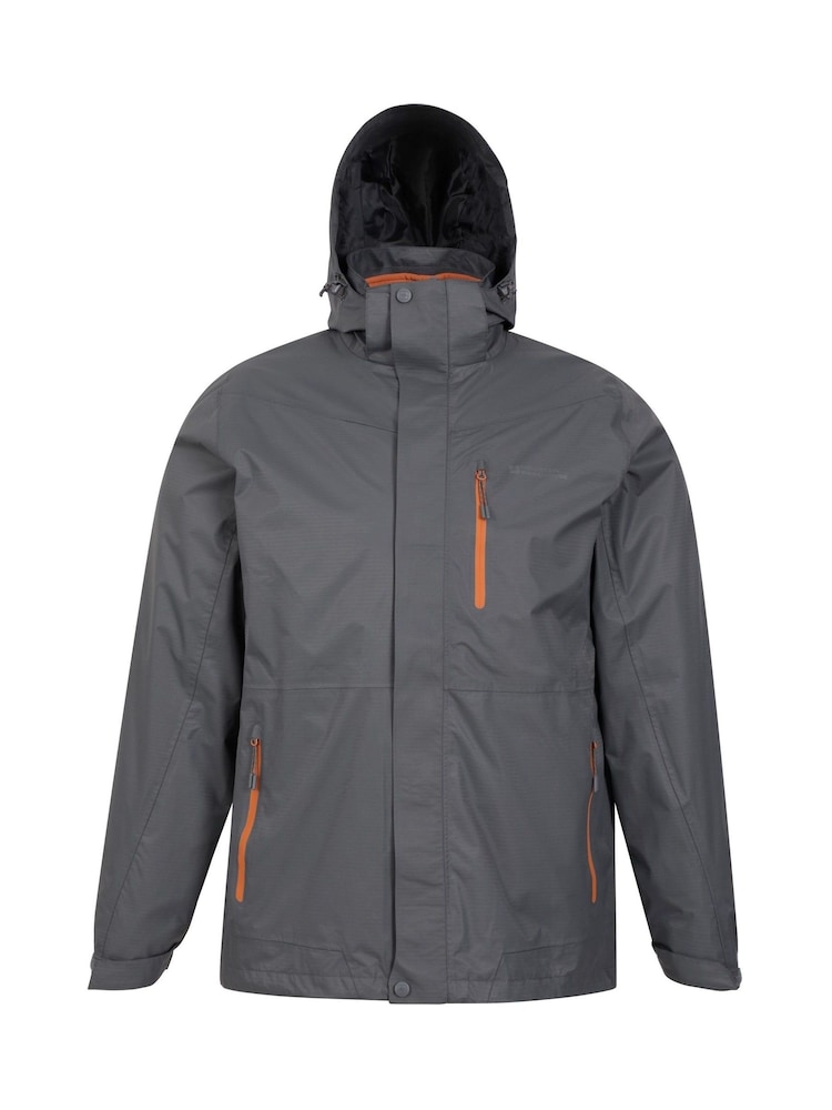 Mountain Warehouse Grey Bracken Extreme Mens Waterproof 3-In-1 Jacket - Image 6 of 6