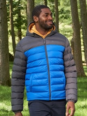 Mountain Warehouse Light Blue Seasons II Mens Water Resistant Padded Jacket - Image 1 of 7
