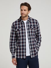Mountain Warehouse Blue 100% Cotton Trace Mens Flannel Long Sleeve Shirt - Image 1 of 5
