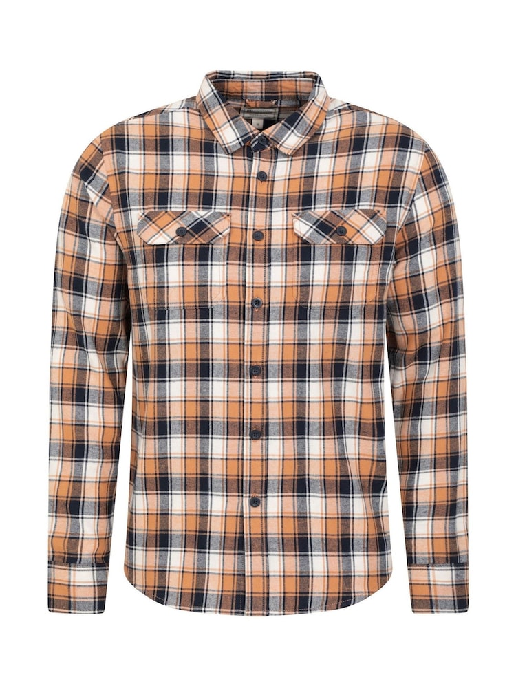 Mountain Warehouse Yellow 100% Cotton Trace Mens Flannel Long Sleeve Shirt - Image 1 of 5