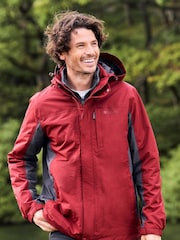 Rojo - Mountain Warehouse Thunderstorm Mens Waterproof 3-In-1 Jacket - Imagen 1 de 5