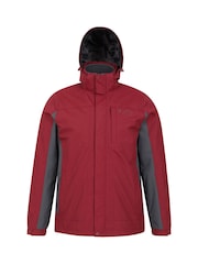 Rojo - Mountain Warehouse Thunderstorm Mens Waterproof 3-In-1 Jacket - Imagen 3 de 5