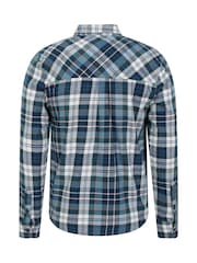 Mountain Warehouse Blue Dark 100% Cotton Trace Mens Flannel Long Sleeve Shirt - Image 3 of 6