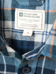 Mountain Warehouse Blue Dark 100% Cotton Trace Mens Flannel Long Sleeve Shirt - Image 6 of 6