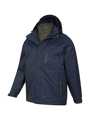 Синий - Mountain Warehouse Bracken Extreme Mens Waterproof 3-In-1 Jacket - Image 6 of 6
