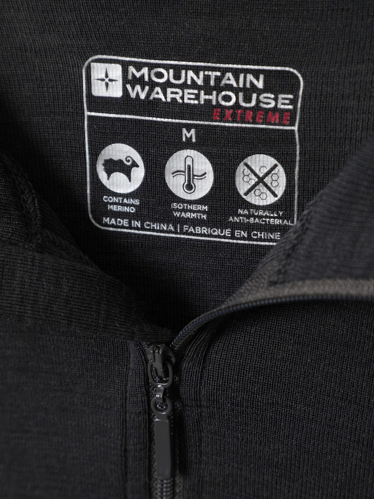 Mountain Warehouse Grey Mens Merino II Long Sleeve Quarter Zip Thermal Top - Image 5 of 5