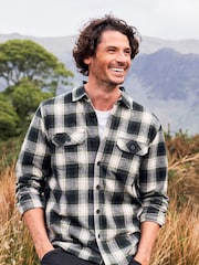 Mountain Warehouse Green 100% Cotton Trace Mens Flannel Long Sleeve Shirt - Image 1 of 5