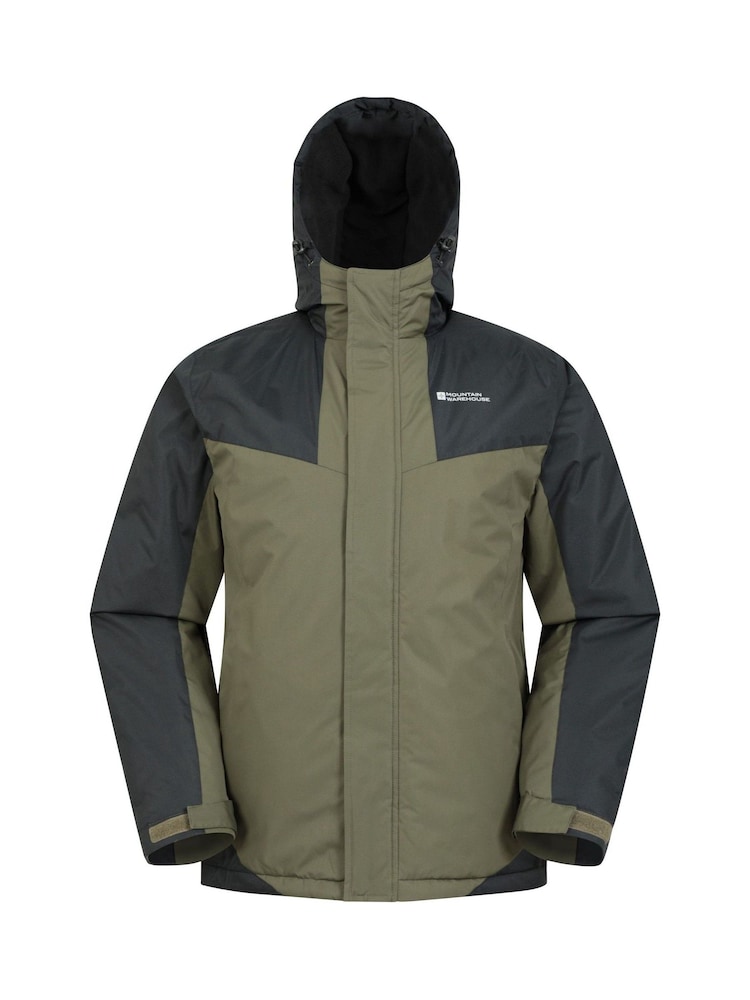 Mountain Warehouse Green Dusk III Mens Water Resistant Ski Jacket - Image 2 of 5 Mountain Warehouse Green Dusk III Mens Water Resistant Ski Jacket - Image 2 of 5