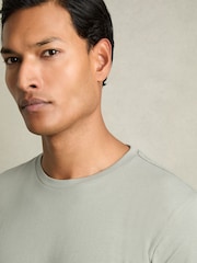 Reiss Pistachio Bless Cotton Crew Neck T-Shirt - Image 3 of 7