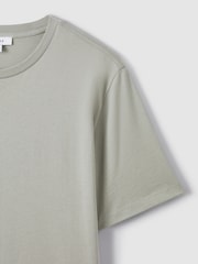 Reiss Pistachio Bless Cotton Crew Neck T-Shirt - Image 6 of 7