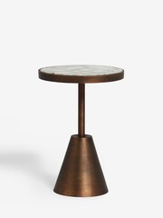 Gold Agate Inlay Side Table - Image 3 of 5