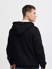 Blend Black Fleece Lined Zip Through Hoodie - Image 2 of 5