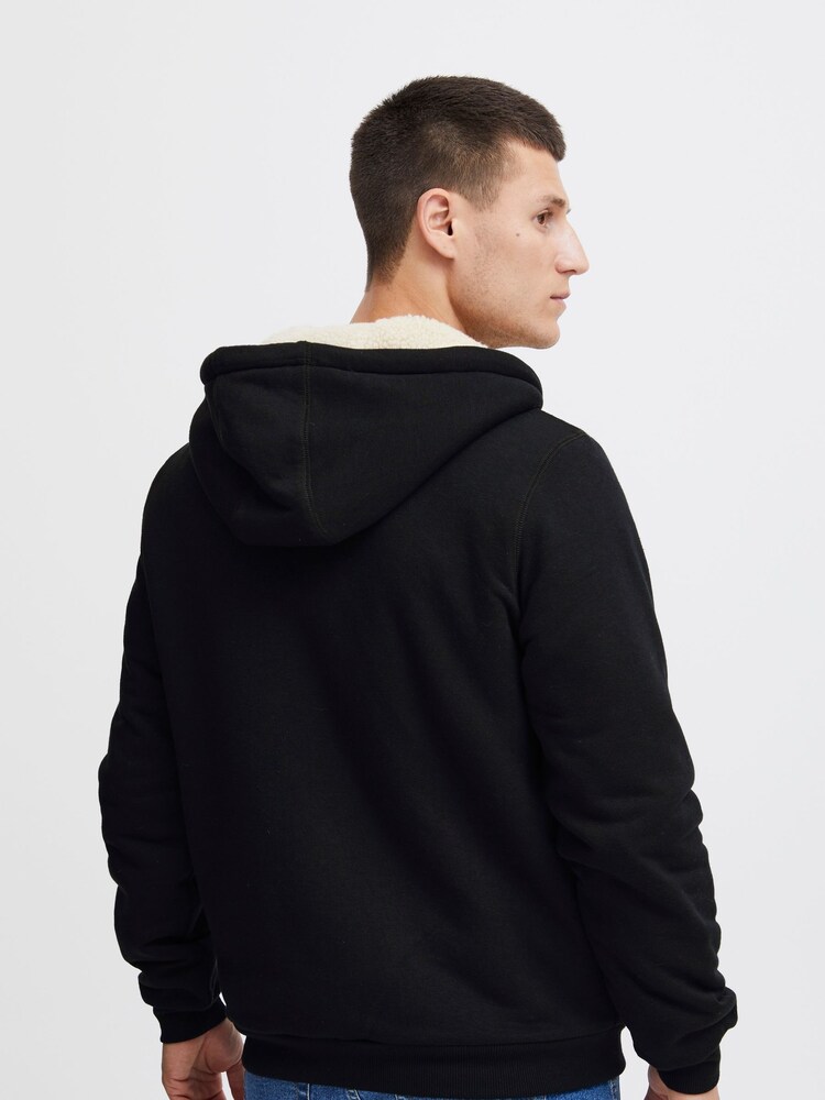 Blend Black Fleece Lined Zip Through Hoodie - Image 2 of 5