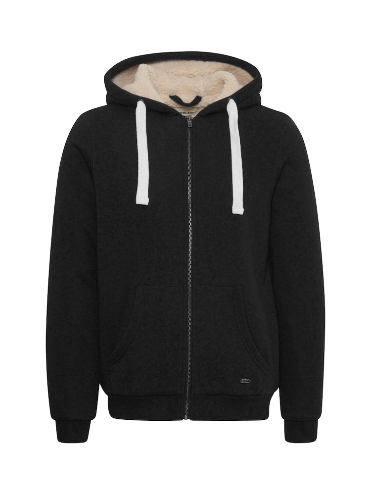Blend Black Fleece Lined Zip Through Hoodie - Image 5 of 5 Blend Black Fleece Lined Zip Through Hoodie - Image 5 of 5