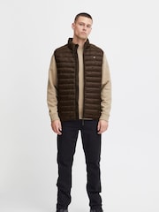 Blend Brown Light Lightweight Romsey Puffer Gilet - Image 3 of 5