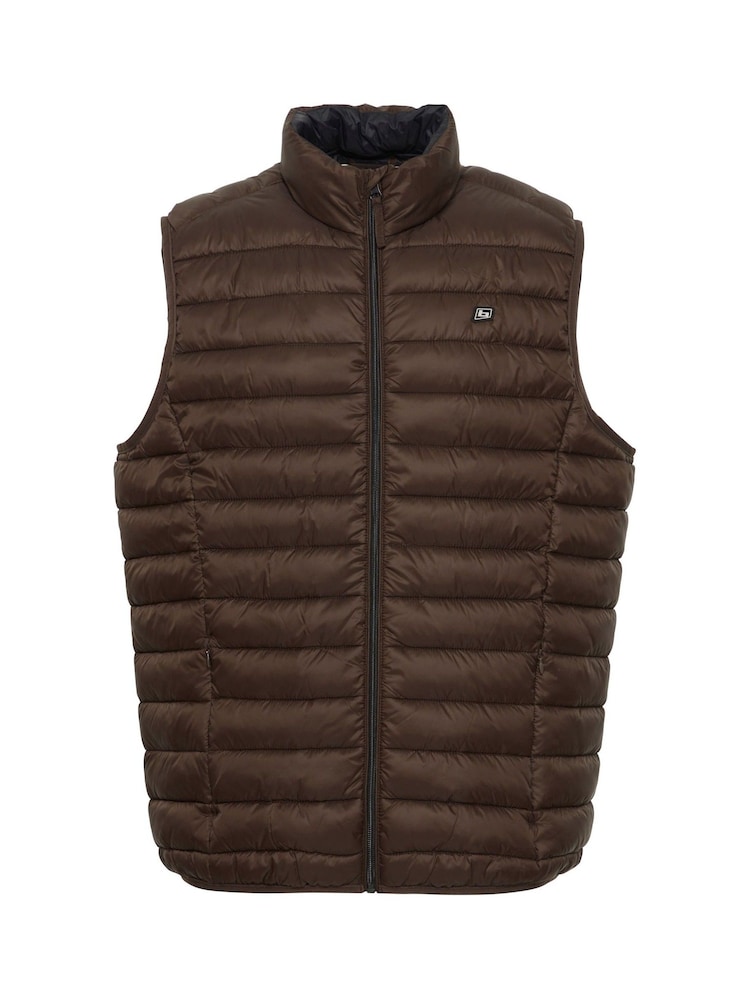 Blend Brown Light Lightweight Romsey Puffer Gilet - Image 5 of 5