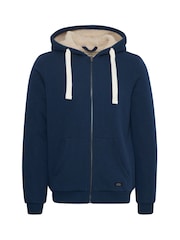 Blend Blue Fleece Lined Zip Through Hoodie - Image 5 of 5