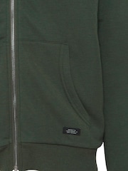 Blend Green Fleece Lined Zip Through Hoodie - Image 5 of 5
