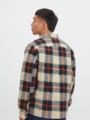 Blend Blue Quilted Checked Shacket - Image 2 of 5