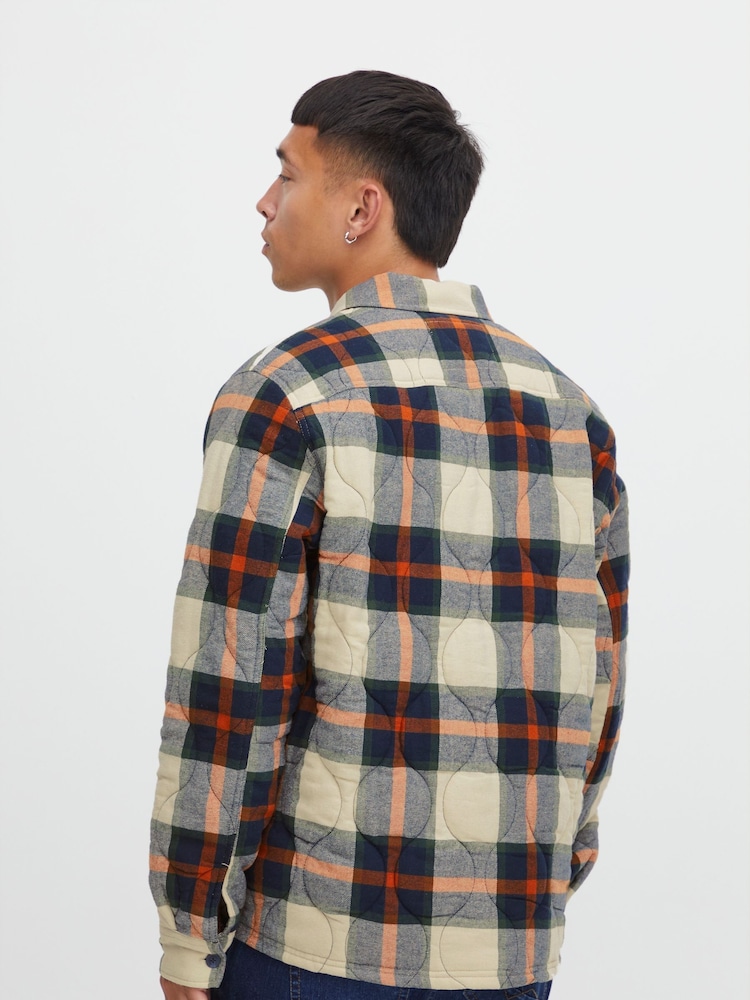 Blend Blue Quilted Checked Shacket - Image 2 of 5