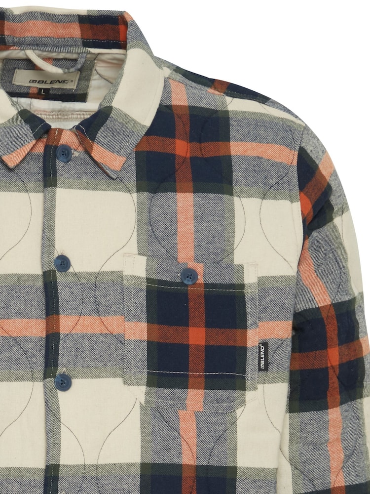 Blend Blue Quilted Checked Shacket - Image 5 of 5