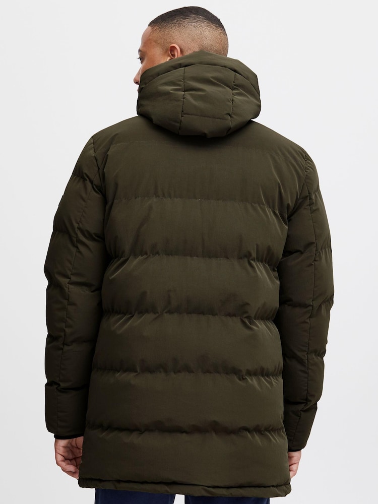 Blend Green Quilted Parka Jacket with Hood - Image 2 of 5