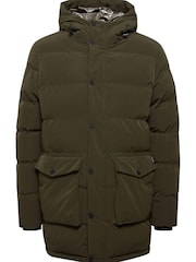 Blend Green Quilted Parka Jacket with Hood - Image 4 of 5