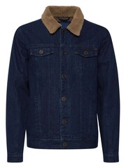 Blend Blue Denim Jacket with Fleece Collar - Image 5 of 5