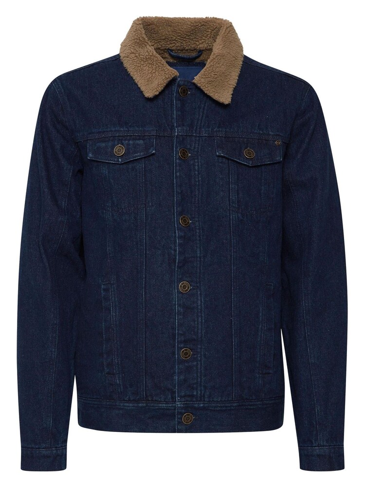 Blend Blue Denim Jacket with Fleece Collar - Image 5 of 5