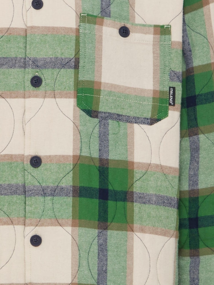 Blend Green Quilted Checked Shacket - Image 5 of 5