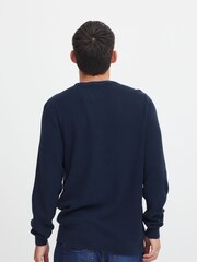 Blend Blue Codford Lightweight Knitted Pullover Jumper - Image 2 of 5