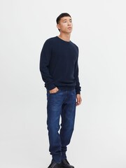 Blend Blue Codford Lightweight Knitted Pullover Jumper - Image 3 of 5
