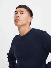 Blend Blue Codford Lightweight Knitted Pullover Jumper - Image 4 of 5
