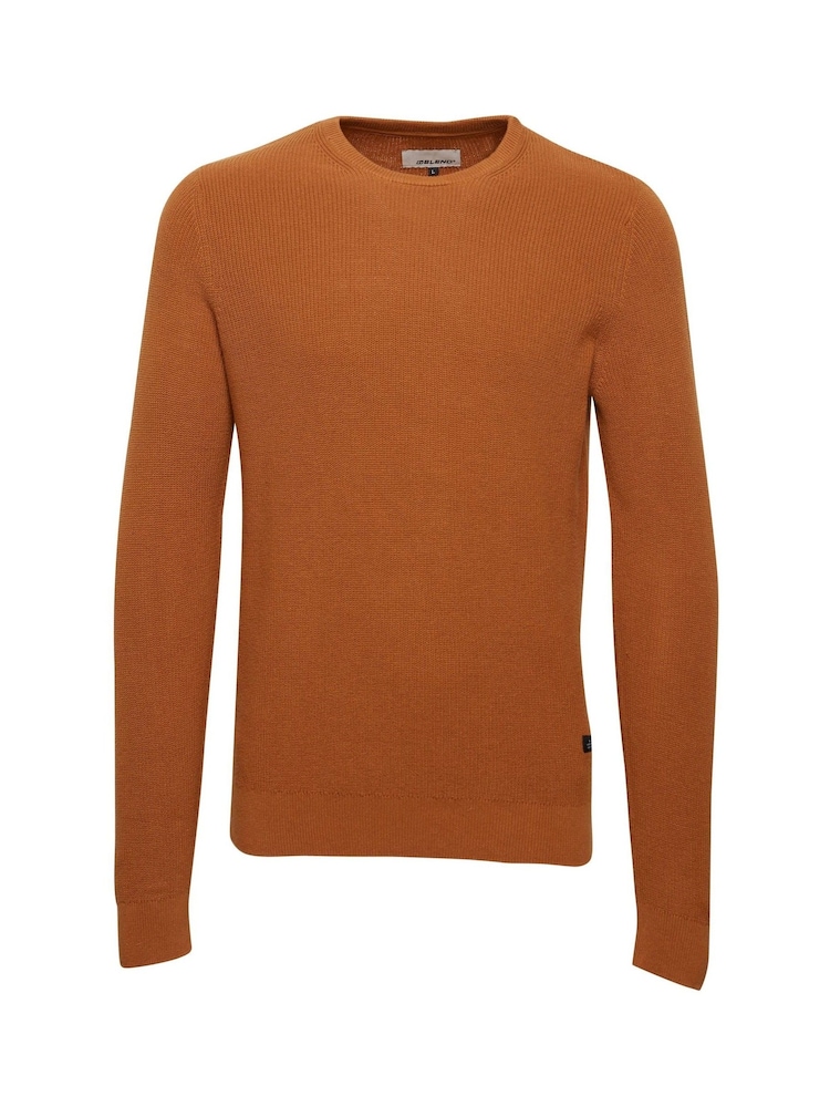 Blend Brown Codford Lightweight Knitted Pullover 100% Cotton Jumper - Image 5 of 5