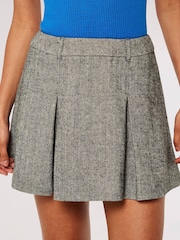 Apricot Black Rara Pleat Herringbone Skirt - Image 1 of 5