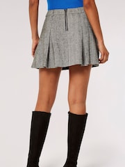 Apricot Black Rara Pleat Herringbone Skirt - Image 2 of 5