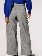 Apricot Grey Cargo Pocket Wide Leg Trousers - Image 2 of 4