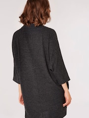 Apricot Black Cocoon Soft Touch Rib Dress - Image 2 of 4