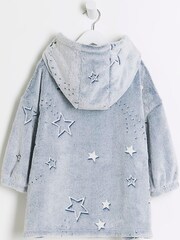 River Island Grey Boys Glow In The Dark Snuggy Blanket Hoodie - Image 2 of 3