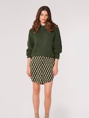 Apricot Green Chunky Rib Boxy Jumper - Image 3 of 4