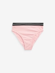River Island Black Girls Multipack of 6 Foil Script Briefs - Image 2 of 5