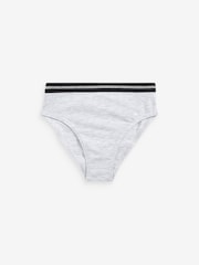 River Island Black Girls Multipack of 6 Foil Script Briefs - Image 3 of 5