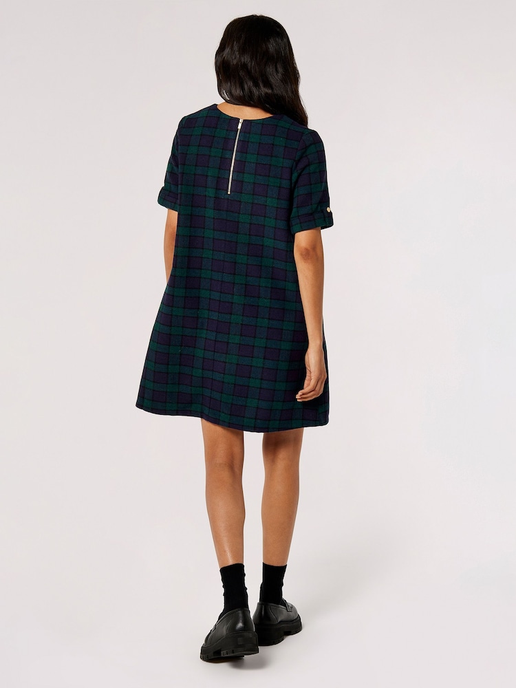 Apricot Blue & Green Tartan Swing Dress - Image 2 of 4 Apricot Blue & Green Tartan Swing Dress - Image 2 of 4