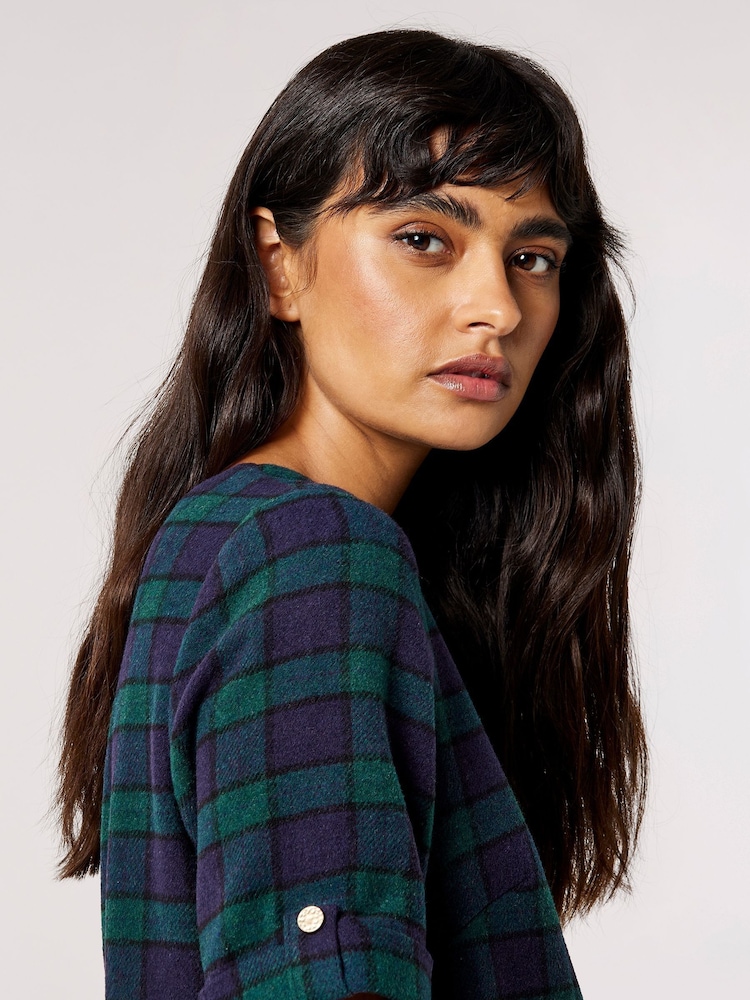 Apricot Blue & Green Tartan Swing Dress - Image 4 of 4 Apricot Blue & Green Tartan Swing Dress - Image 4 of 4